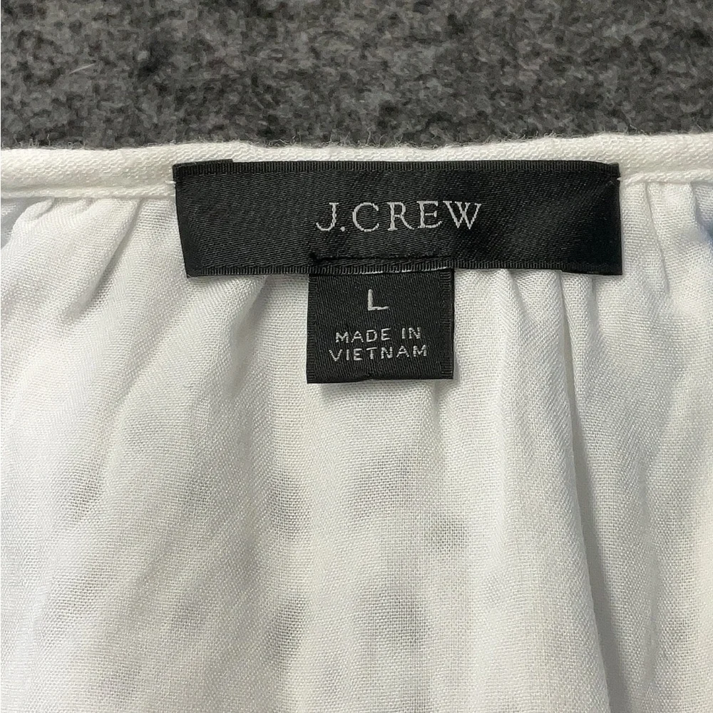 J. Crew White Eyelet Blouse